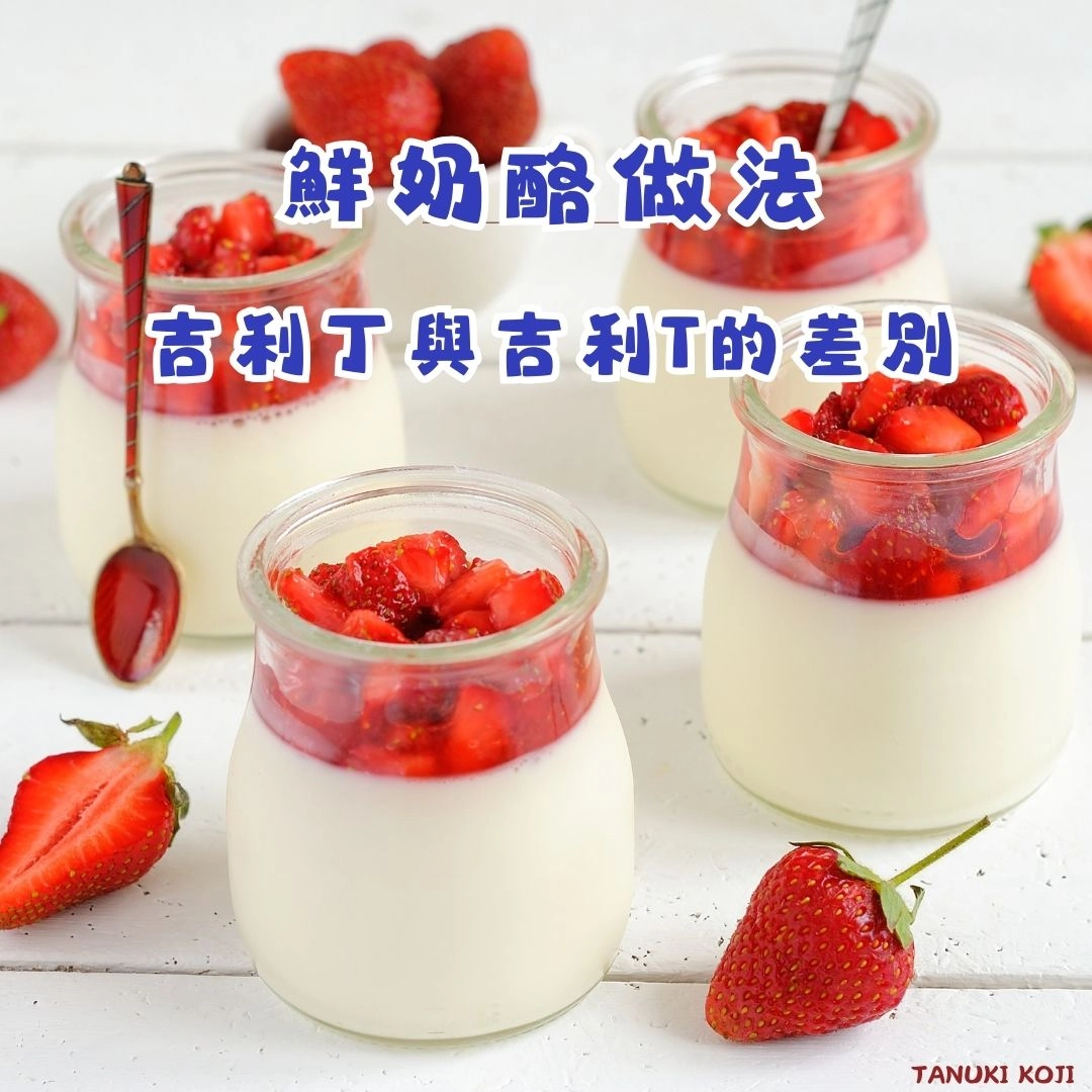 鮮奶酪做法、吉利丁與吉利T的差別