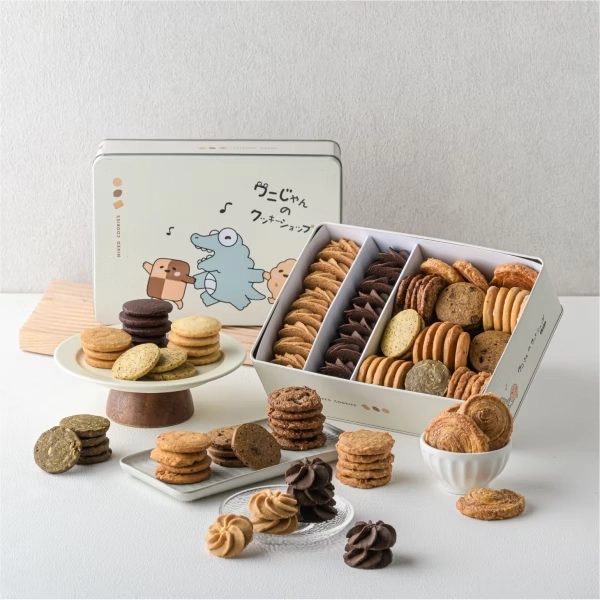 2026 年新年送禮推薦 13. 小鱷先生 餅乾販製所 長型鐵盒綜合餅乾