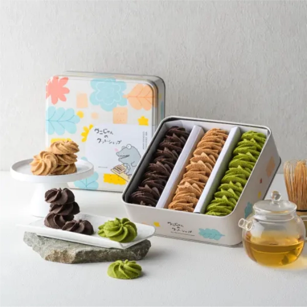 小鱷先生鐵盒餅乾:抹茶綜合曲奇