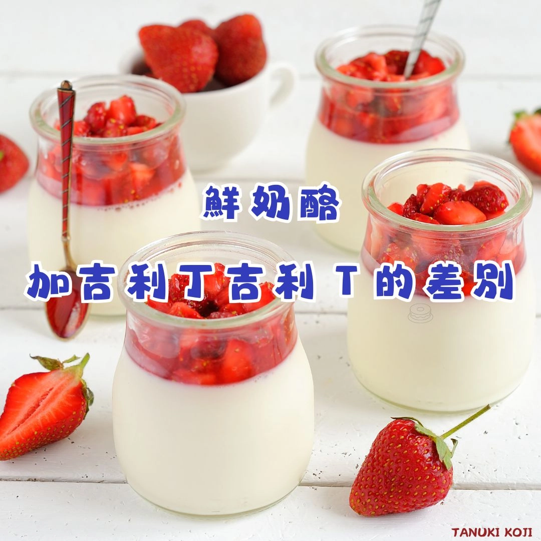 鮮奶酪加吉利丁吉利 T 的差別?