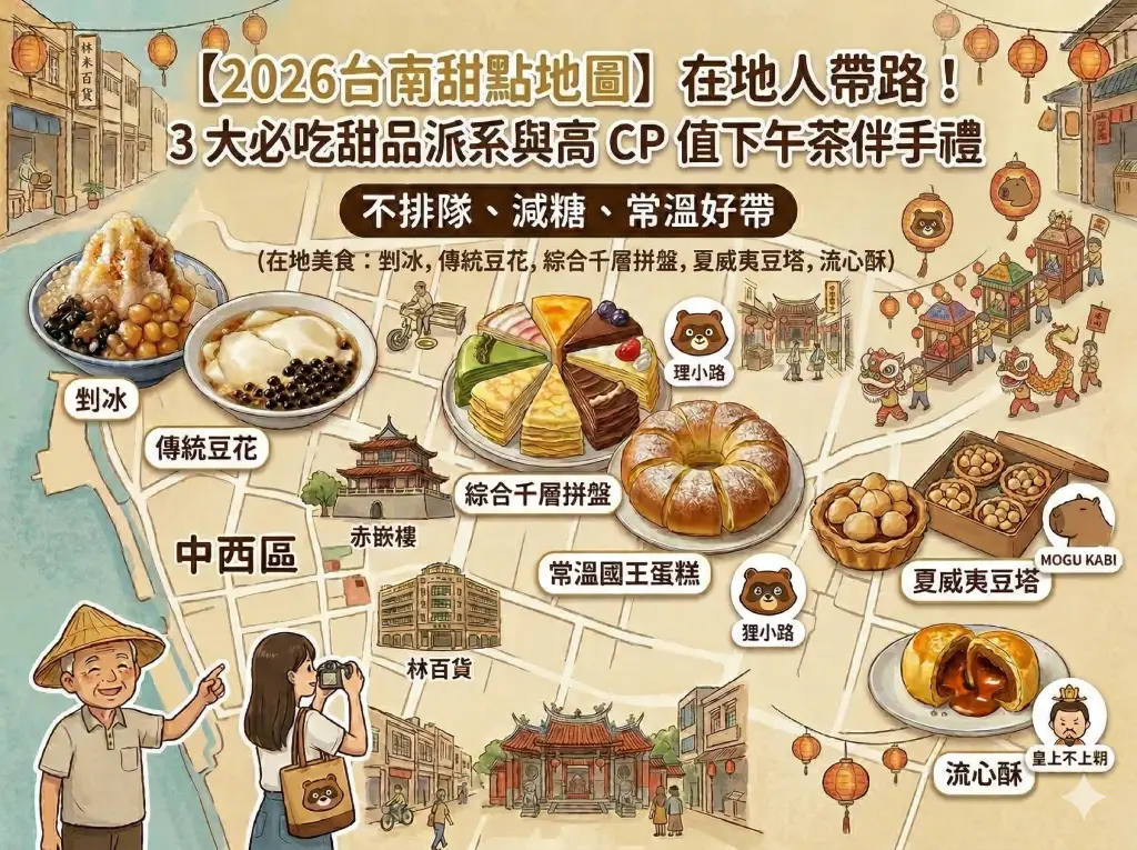 【2026台南甜點地圖】在地人帶路！3 大必吃甜品派系與高 CP 值伴手禮