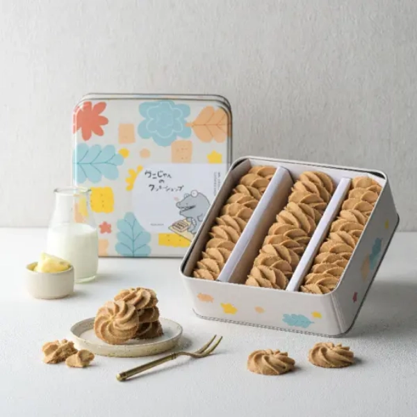 小鱷先生鐵盒餅乾:原味曲奇