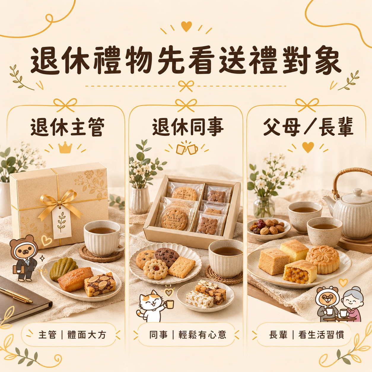 退休禮物送什麼比較好?先從送禮對象開始挑